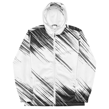Kilonia Design Men's Windbreaker - Black & White Abstract-Kilonia Design