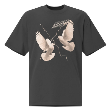 Kilonia Oversized T-Shirt - Lightning and Pigeon Design-Kilonia Design