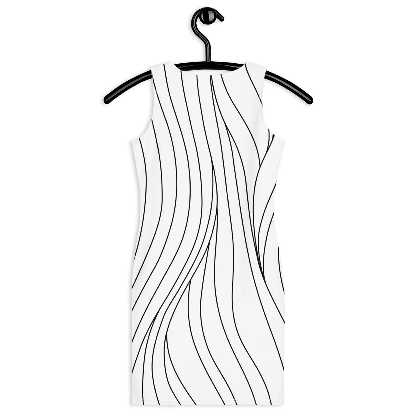 White with Black stripes Bodycon dress