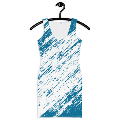 White/Blue Bodycon dress