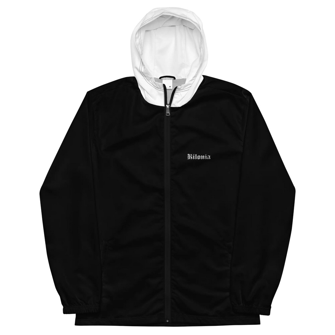 Men's Lightweight Windbreaker - Black & White Design-Kilonia Design
