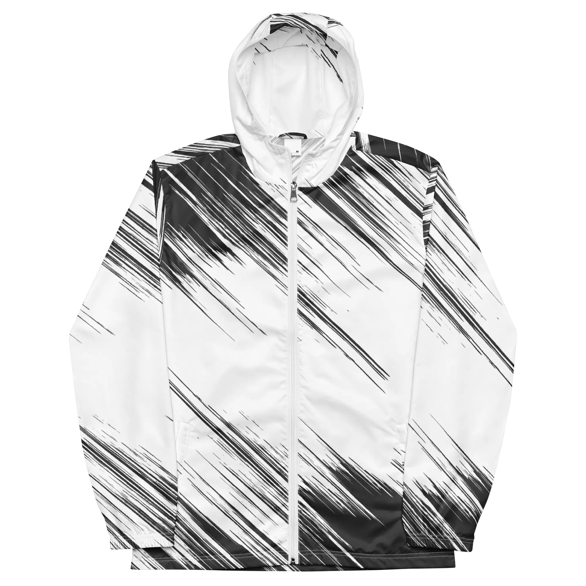 Kilonia Design Men's Windbreaker - Black & White Abstract-Kilonia Design