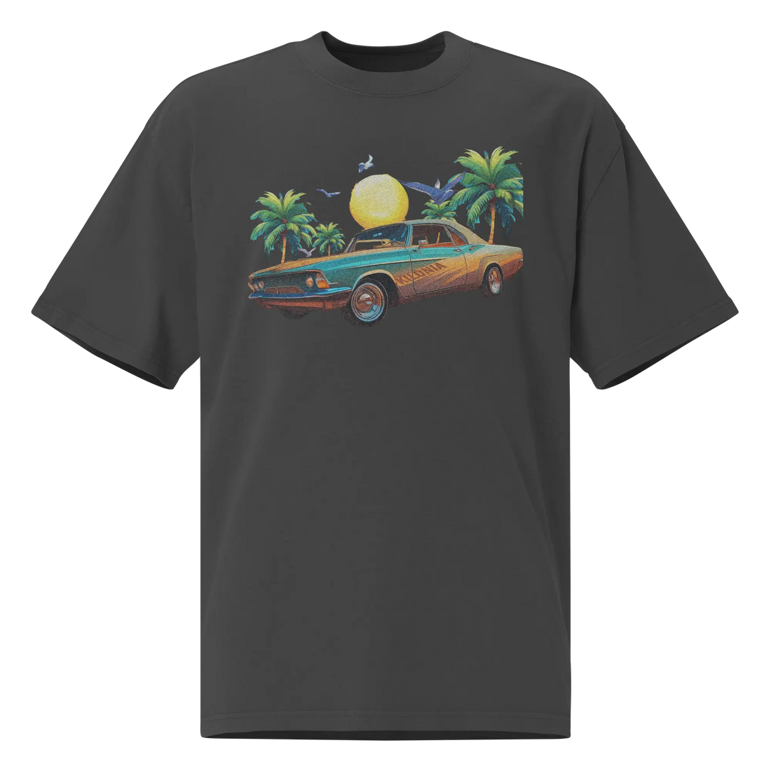 Kilonia Design Oversized T-Shirt - Palm Sunset Design-Kilonia Design