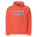 Kilonia Design Coordinates Unisex Hoodie - Eco-Friendly Comfort-Kilonia Design