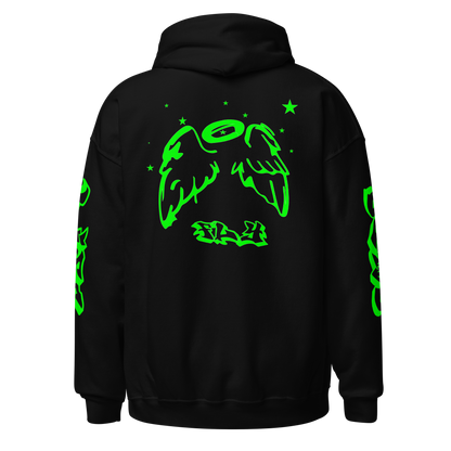 Green Angel Wings Hoodie