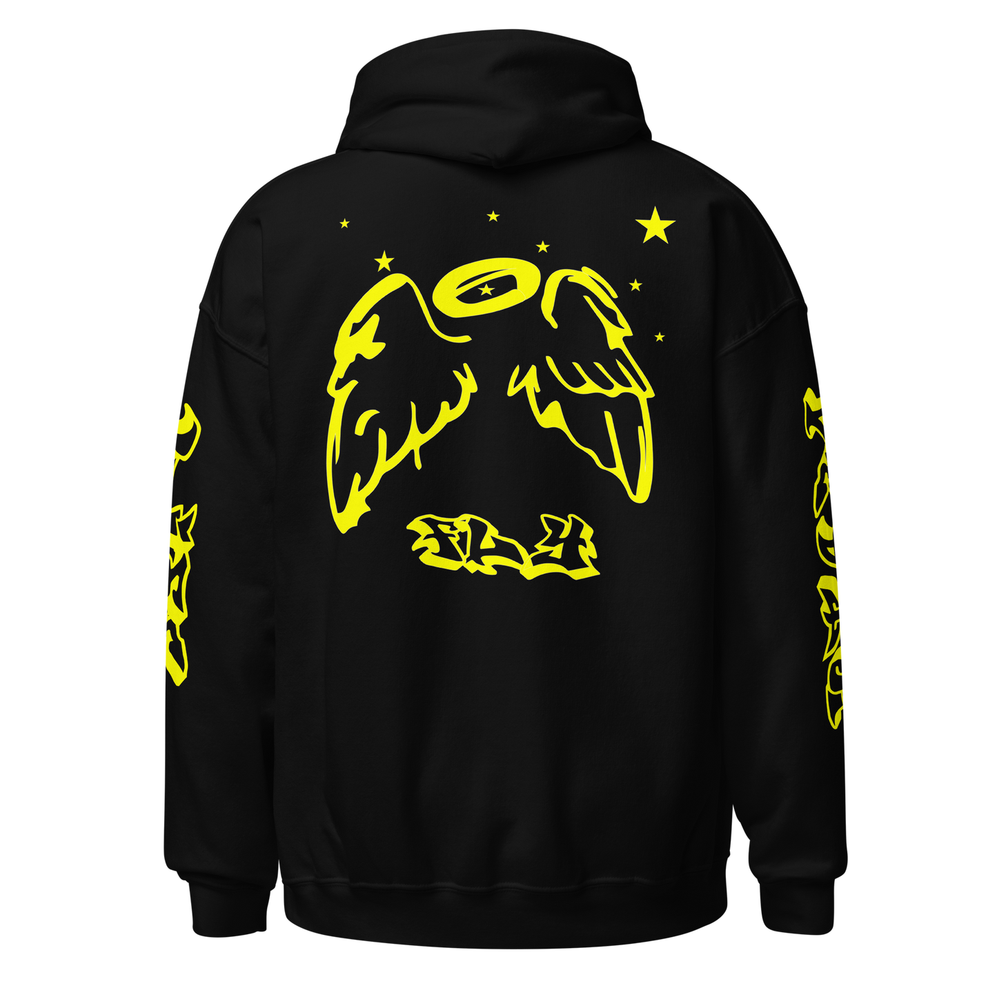 Kilonia Design Hoodie - Yellow Angel Wings-Kilonia Design