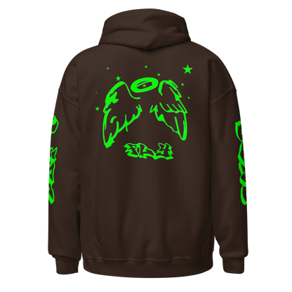 Green Angel Wings Hoodie