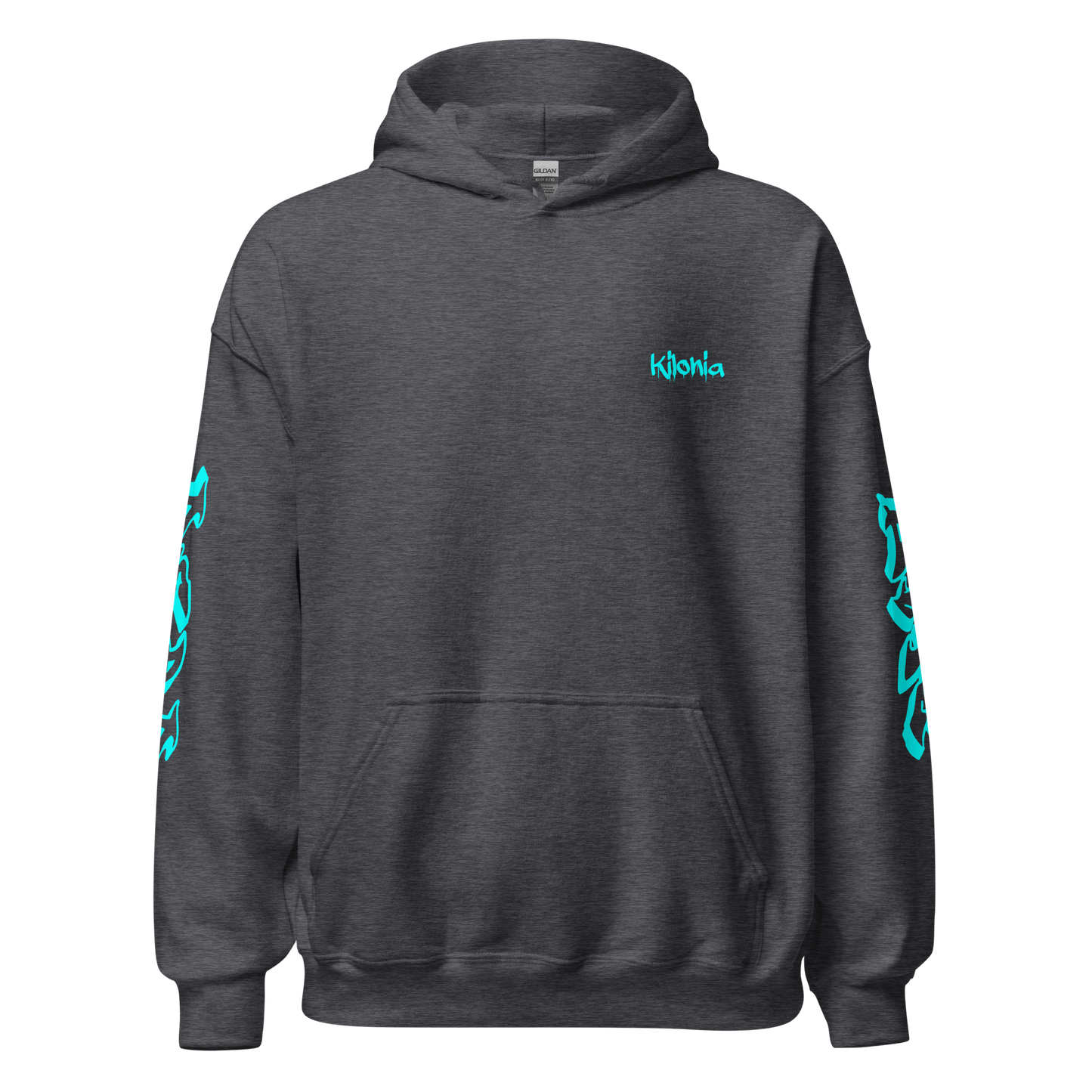 Hellblauer Hoodie mit Engelsflügeln