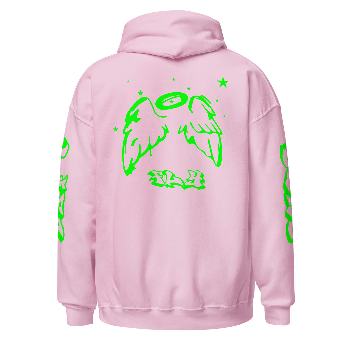 Green Angel Wings Hoodie