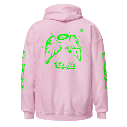 Green Angel Wings Hoodie