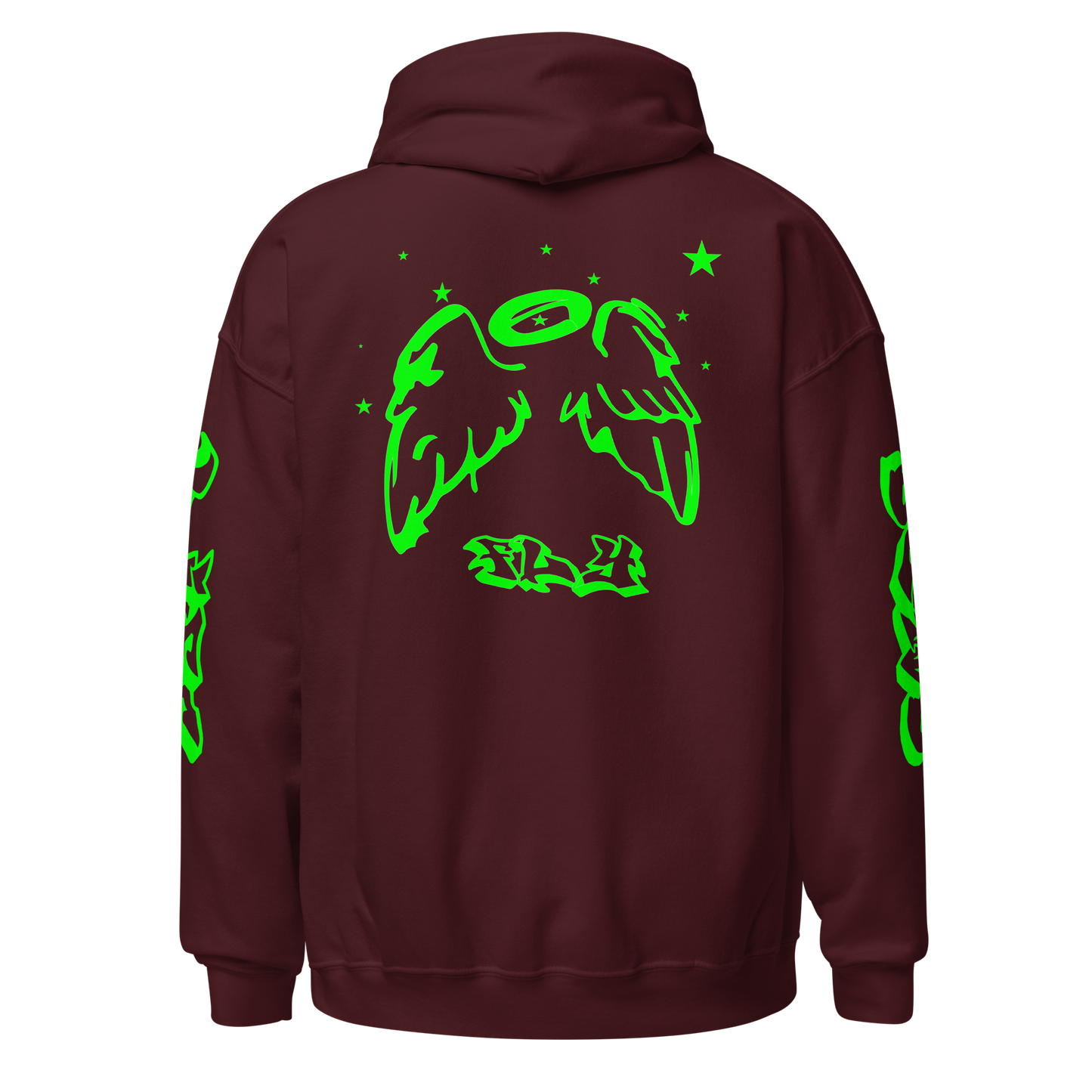 Green Angel Wings Hoodie