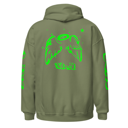 Green Angel Wings Hoodie