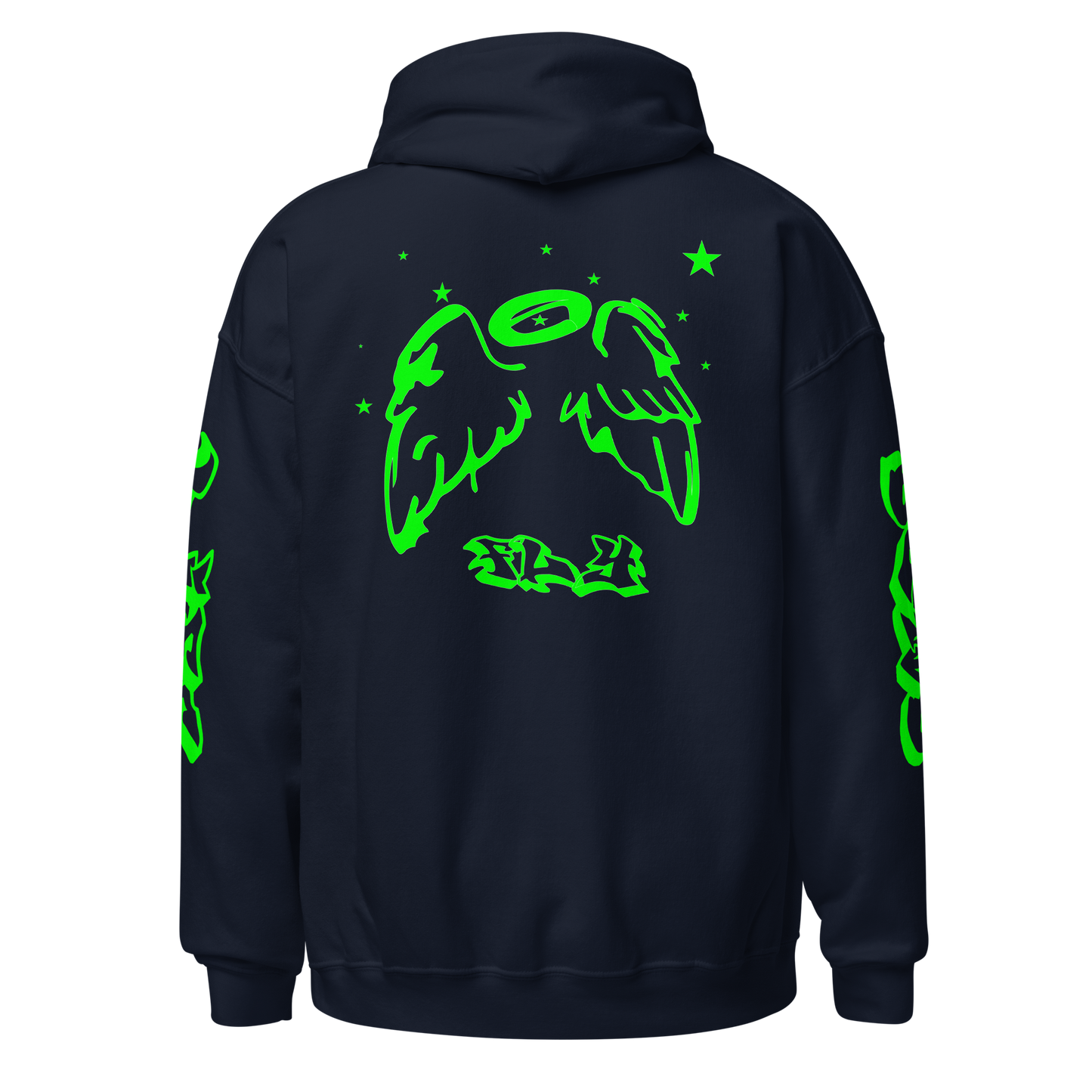 Green Angel Wings Hoodie