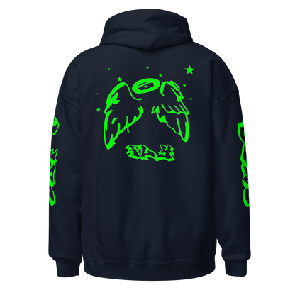 Green Angel Wings Hoodie