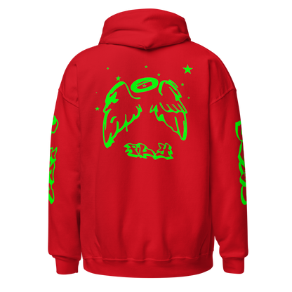 Green Angel Wings Hoodie