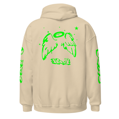 Green Angel Wings Hoodie