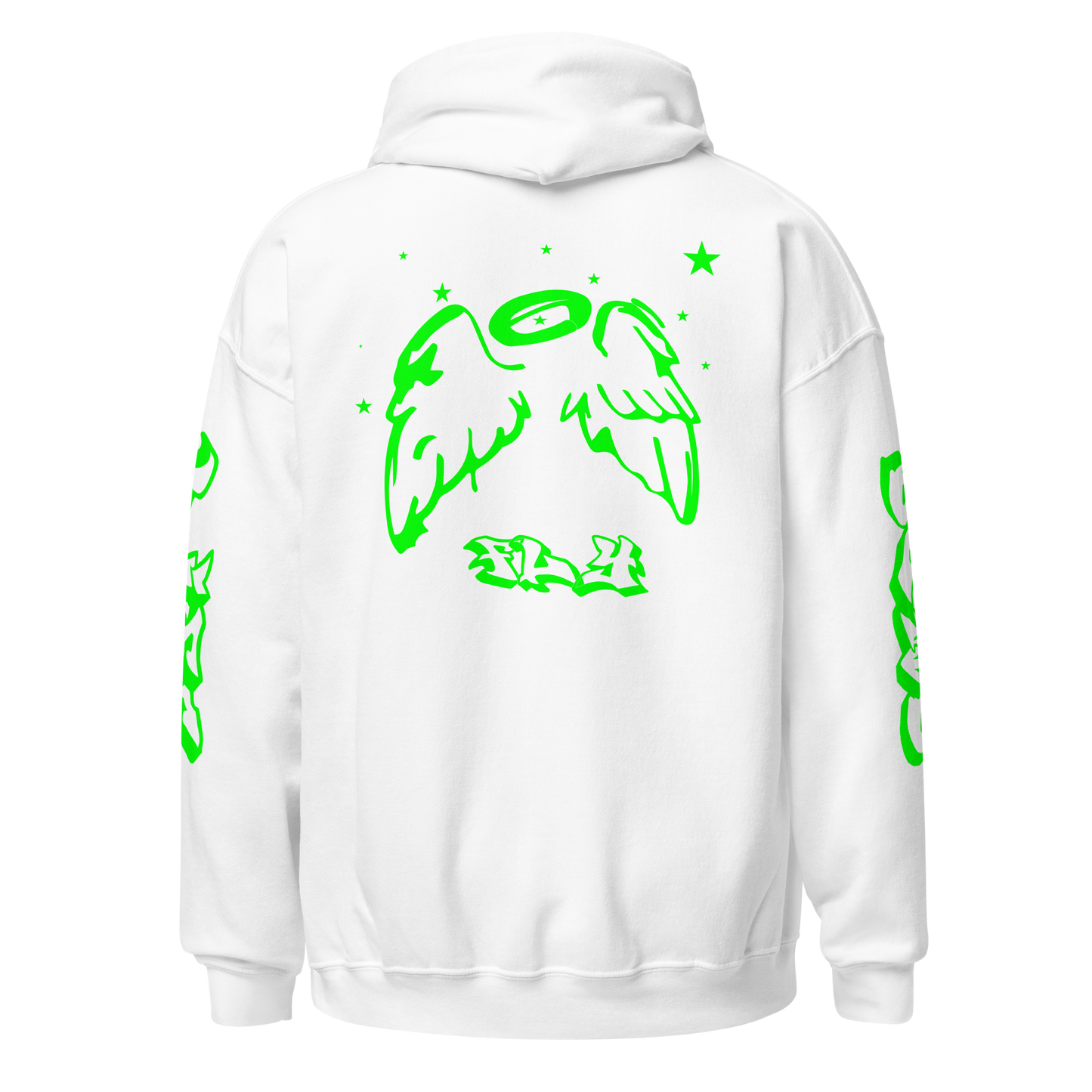 Green Angel Wings Hoodie