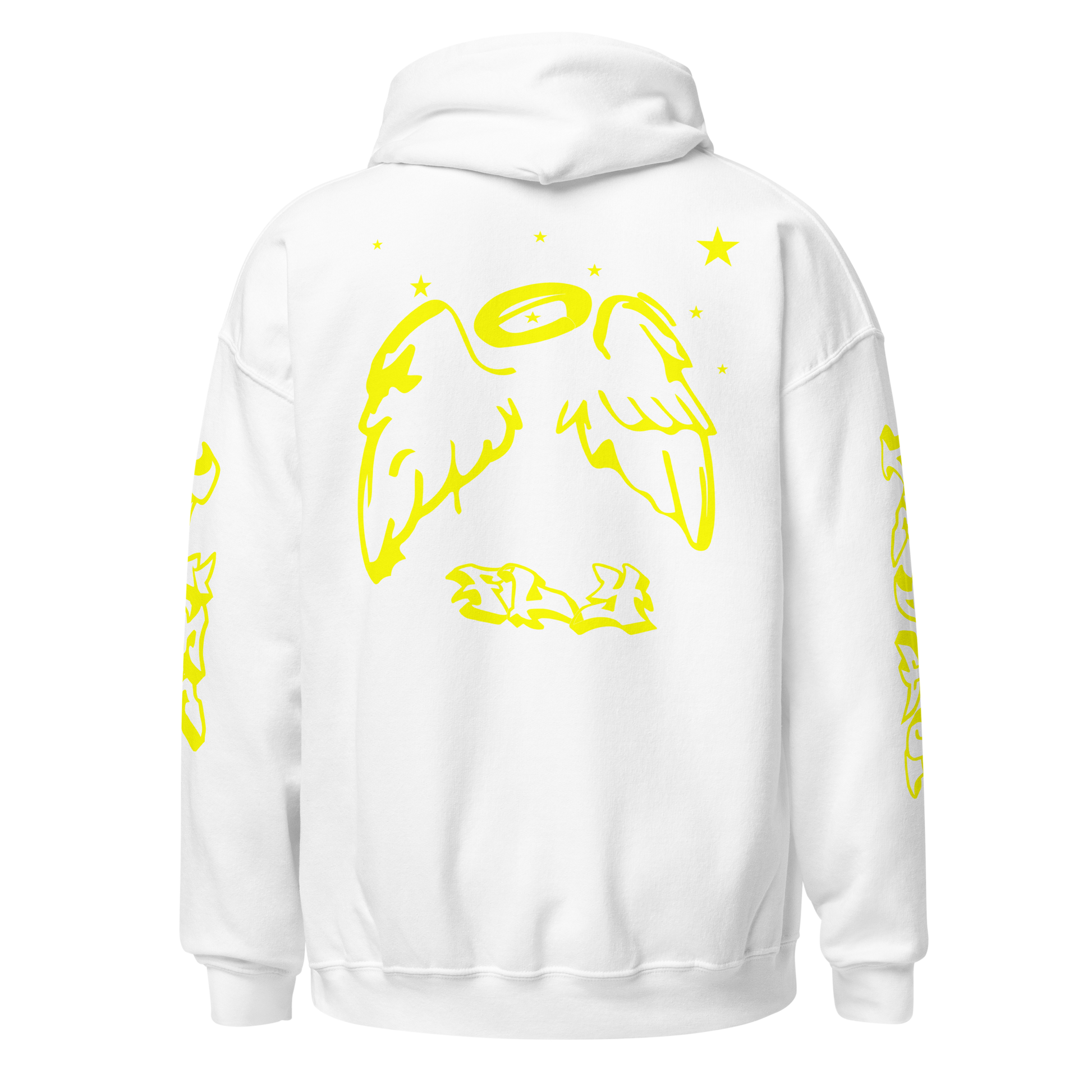 Kilonia Design Hoodie - Yellow Angel Wings-Kilonia Design