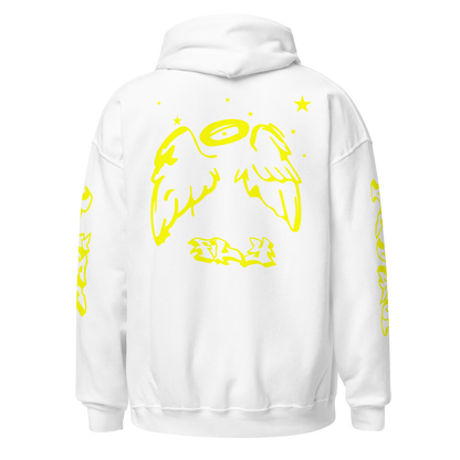 Kilonia Design Hoodie - Yellow Angel Wings-Kilonia Design