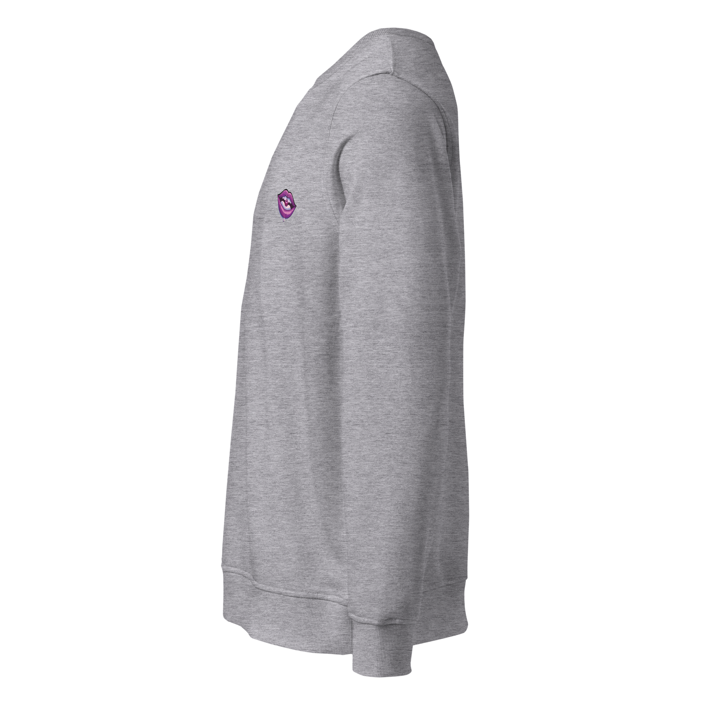 Lippen mit Kirschen-Sweatshirt