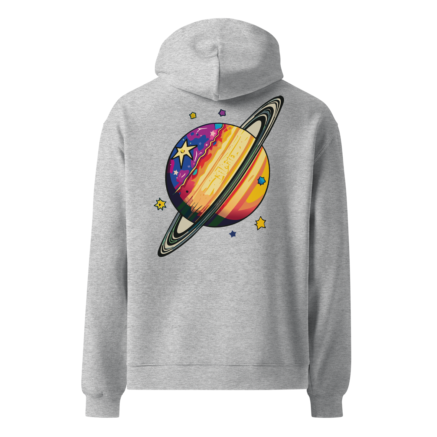 Übergroßer Hoodie „Colorful Planet“