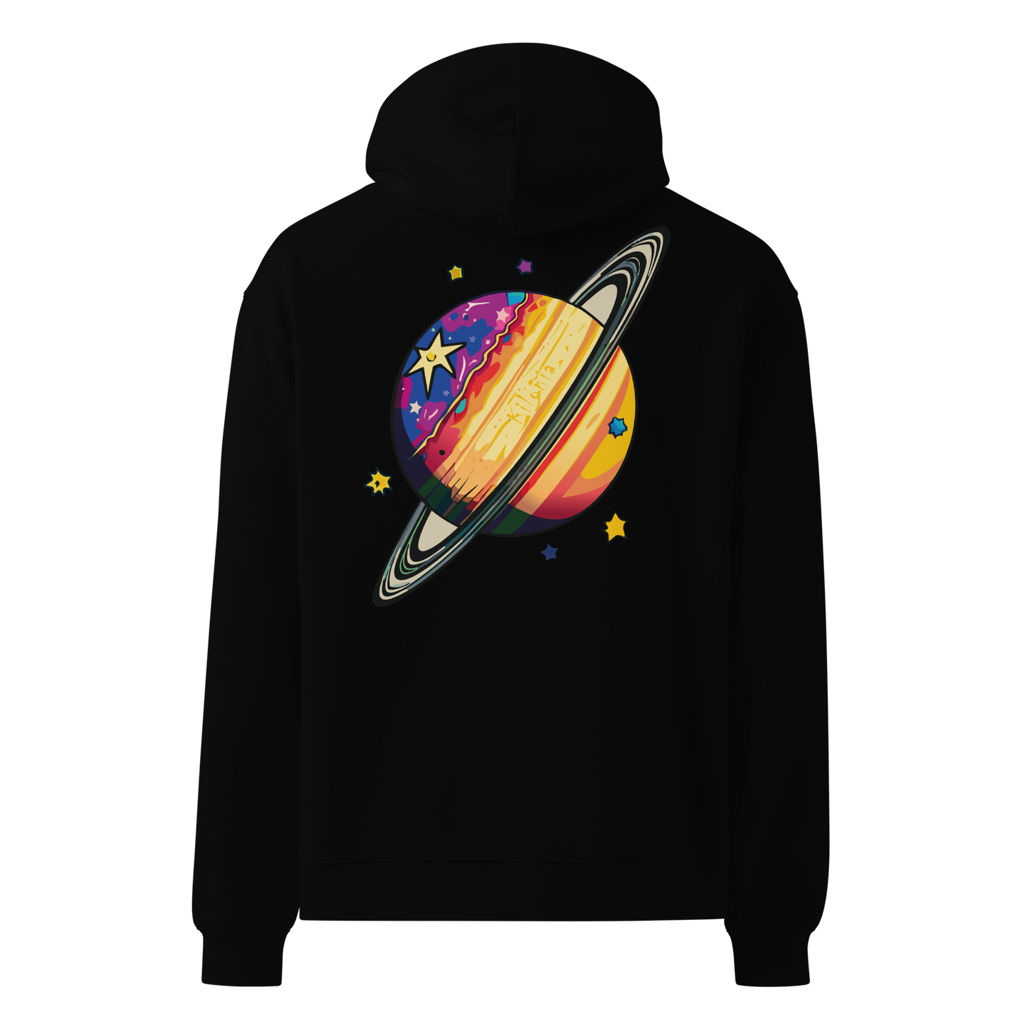 Übergroßer Hoodie „Colorful Planet“