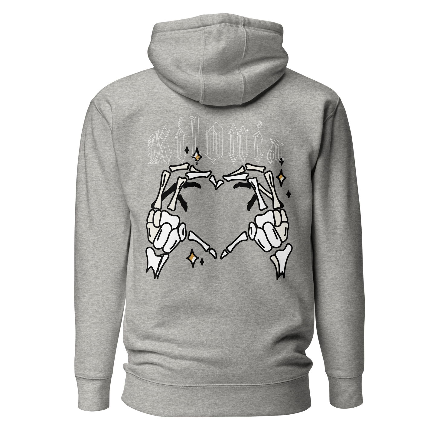 Herz aus zwei Knochenhänden Hoodie