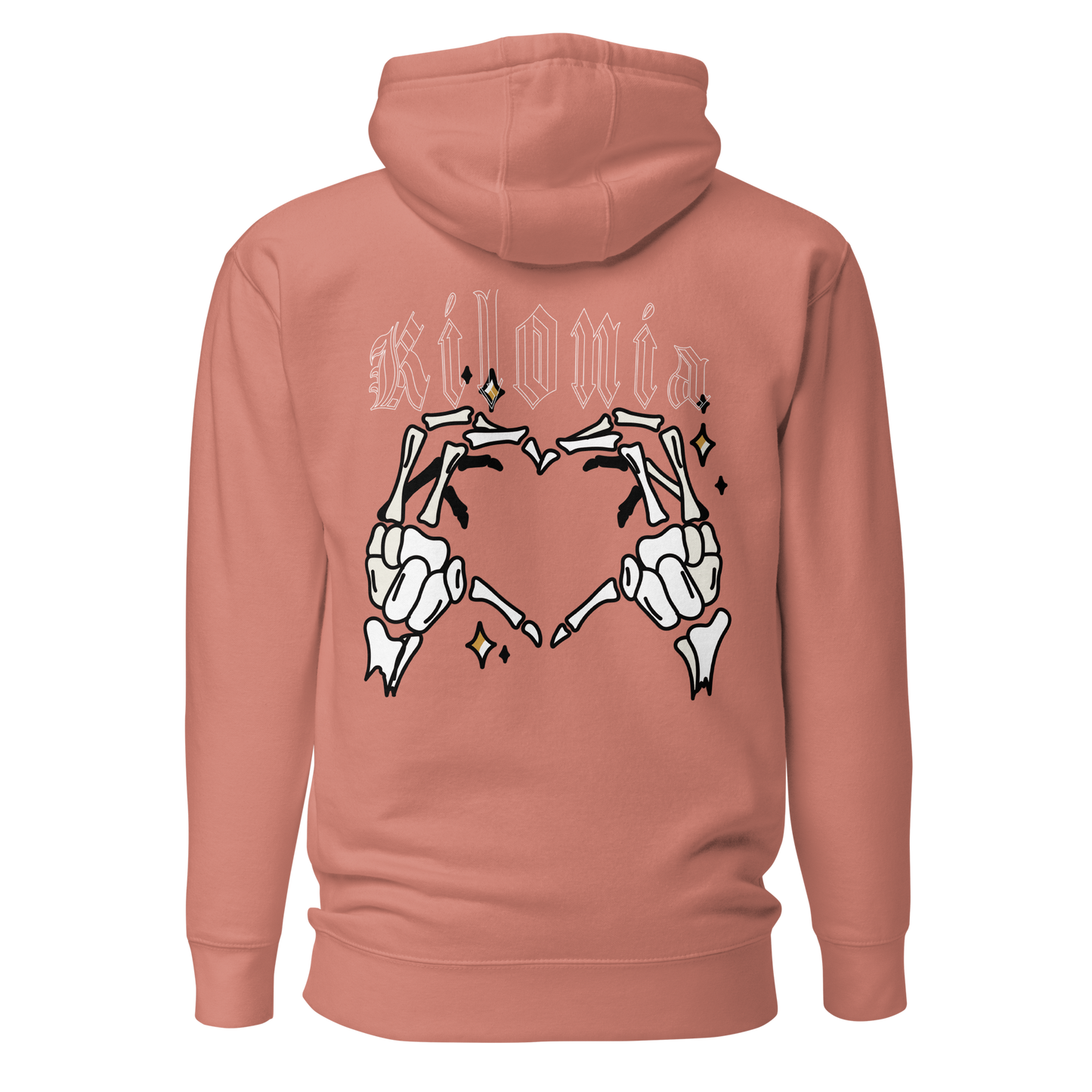 Herz aus zwei Knochenhänden Hoodie