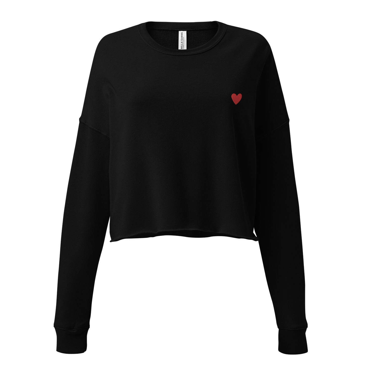 Kurzes Sweatshirt mit Herz