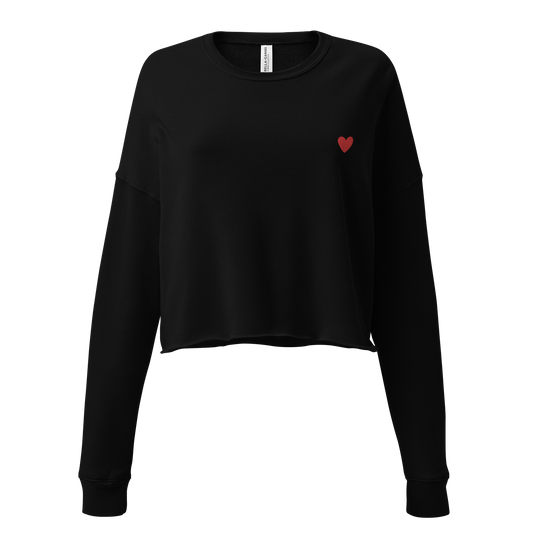 Kurzes Sweatshirt mit Herz