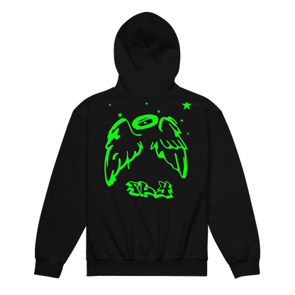 Green Angel Wings  youth hoodie