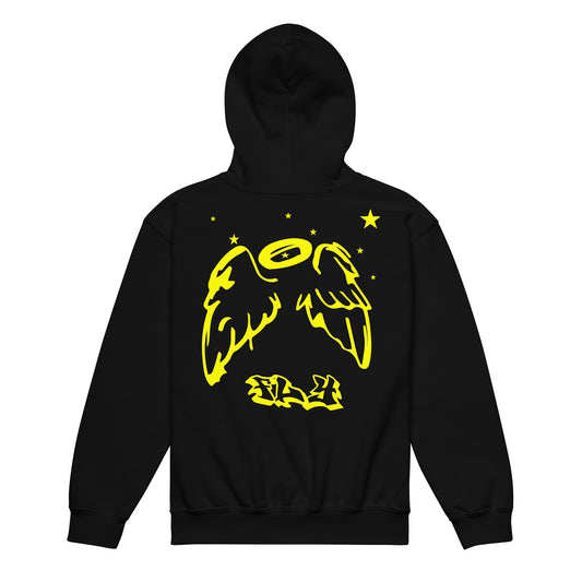 Yellow Angel Wings youth hoodie