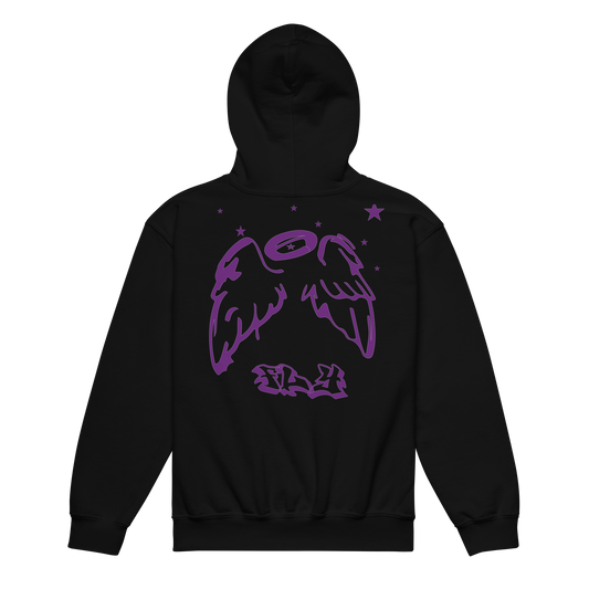 Pruple Angel Wings youth hoodie