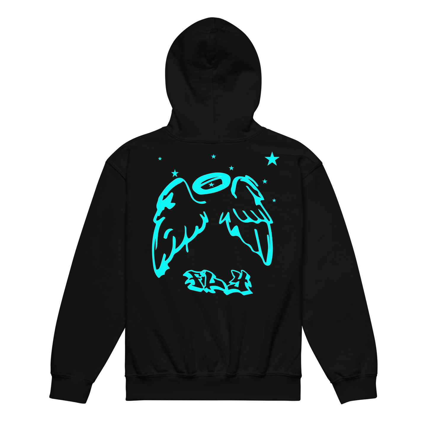 Lightblue Angel Wings youth hoodie