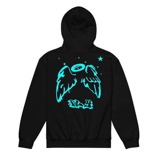 Lightblue Angel Wings youth hoodie