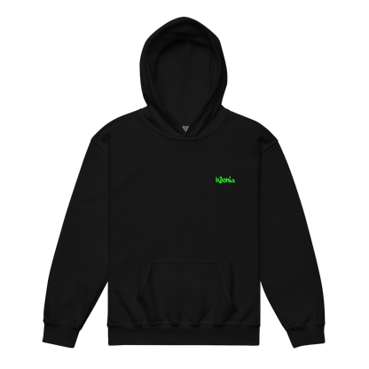 Green Angel Wings  youth hoodie