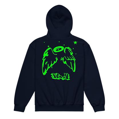 Green Angel Wings  youth hoodie