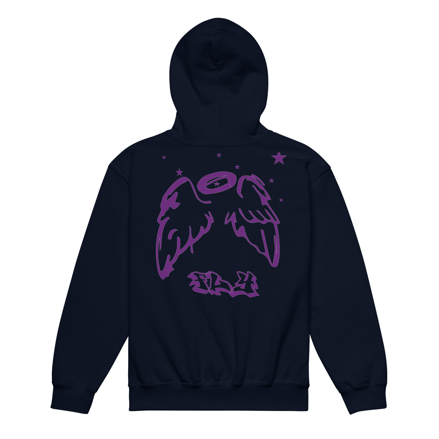 Lila Engelsflügel Jugend Hoodie