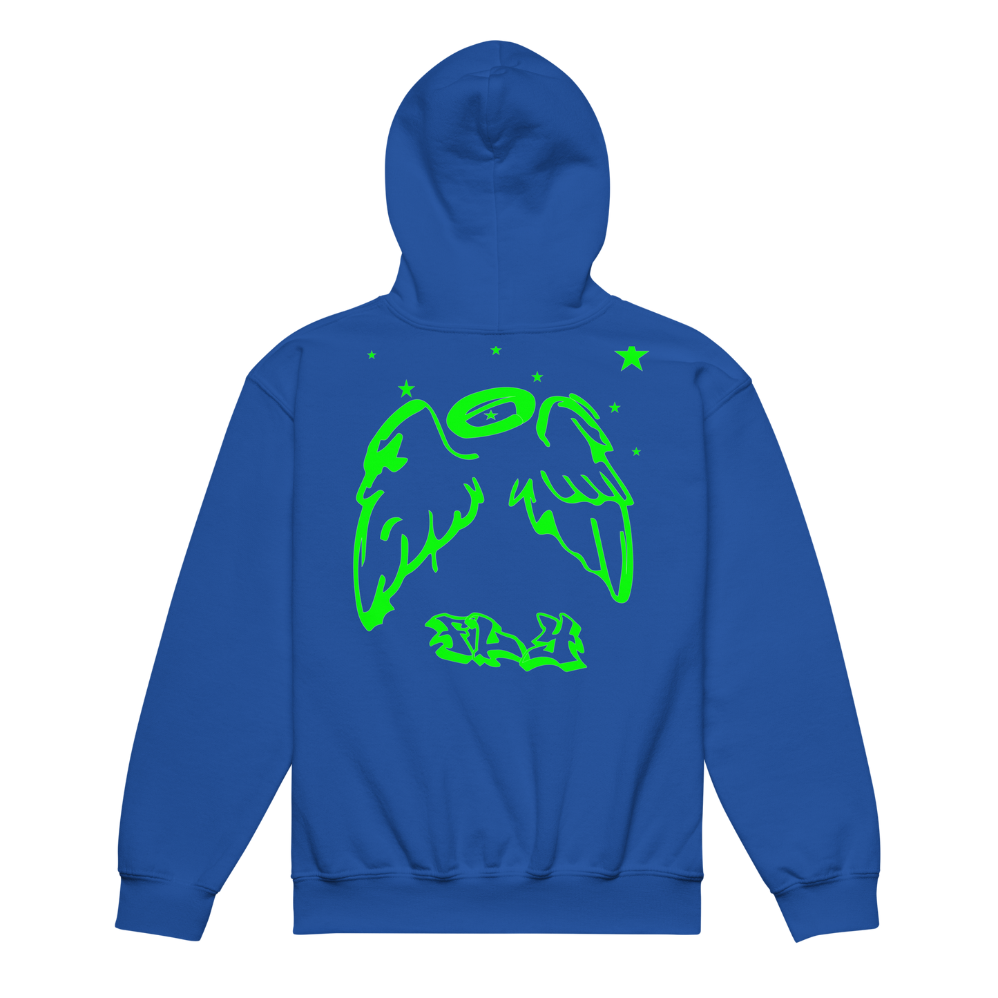 Green Angel Wings  youth hoodie