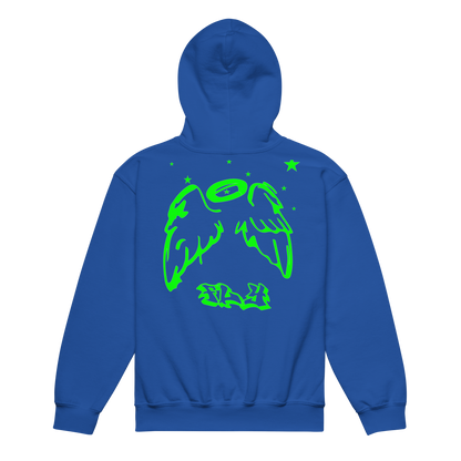 Green Angel Wings  youth hoodie