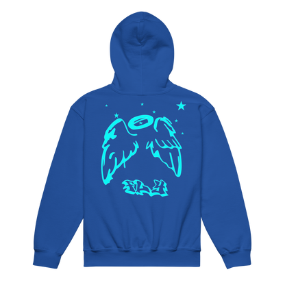 Lightblue Angel Wings youth hoodie